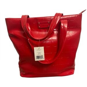 New Kate Spade Red Tote Bag